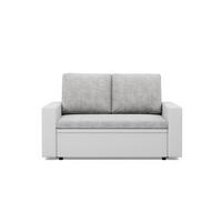 SOFA 2-SITZER MIT SCHLAFFUNKTION LUNA, Grau + Grau - Hellgrau/Grau, Textil (148/90/87cm)