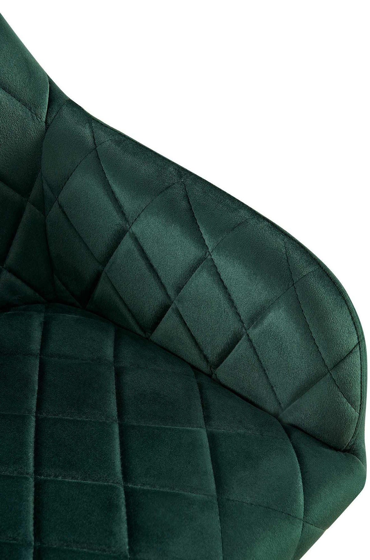 ARMLEHNENSTUHL Samt Grün - Grün, Textil (53/83/61cm) - CLP
