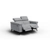 RELAXSOFA NORDEL 2-Sitzer, grau - Schwarz/Grau, Holz/Textil (150/80/105cm) - Courtois Laville