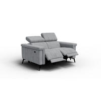 RELAXSOFA NORDEL 2-Sitzer, grau - Schwarz/Grau, Holz/Textil (150/80/105cm) - Courtois Laville