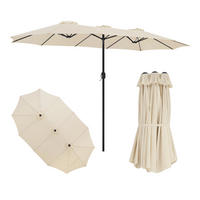 SONNENSCHIRM Kurbel Beige 450x267 cm - Beige, Textil/Metall (450/267cm) - Kaket