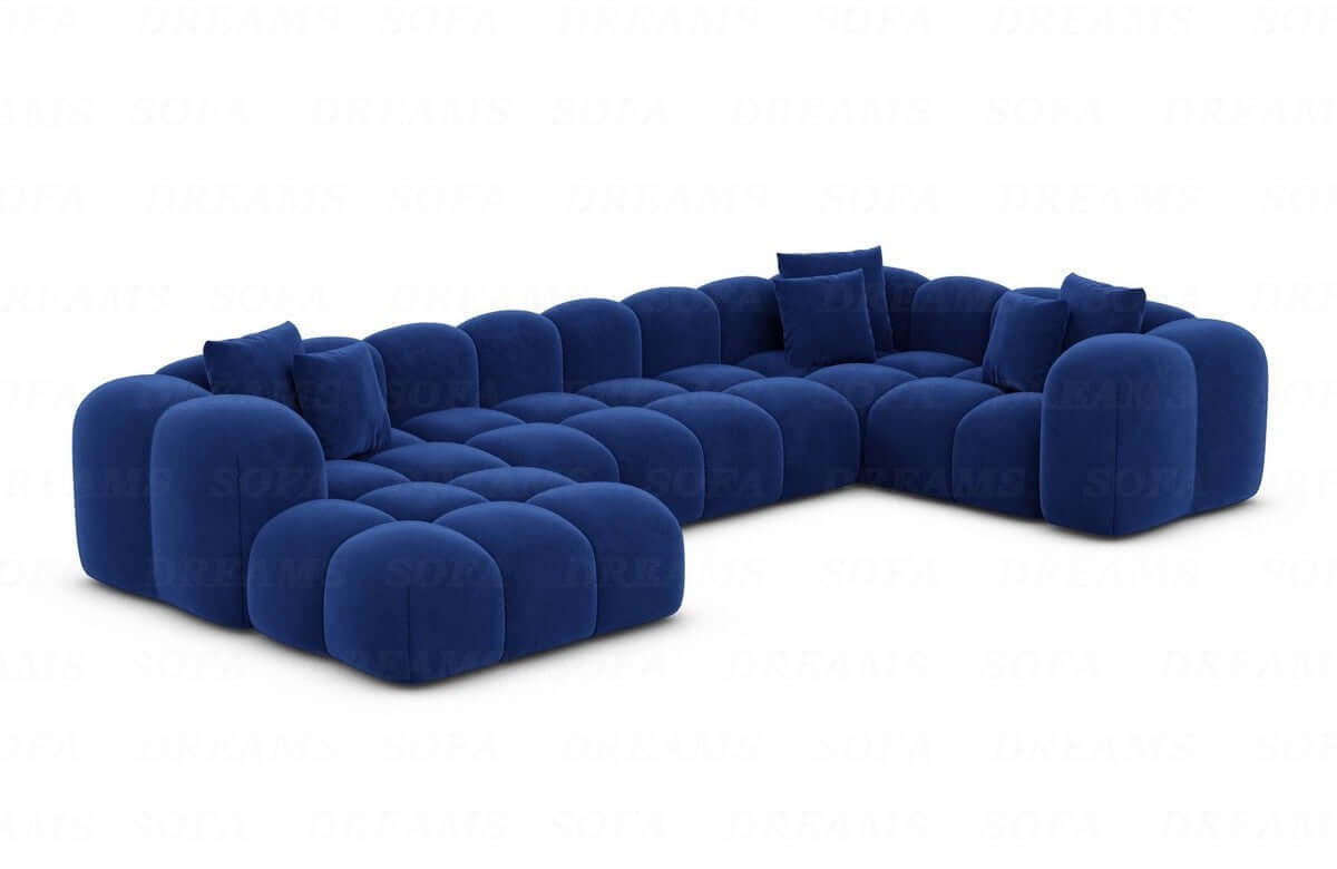 XXXLutz Wohnlandschaft Dunkelblau 314x72x184 cm