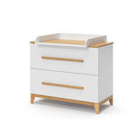 WICKELKOMMODE Malia Weiß 108 x 98 cm mit 2 Schubladen - Weiß, Holzwerkstoff (108/98/70cm) - VitaliSpa