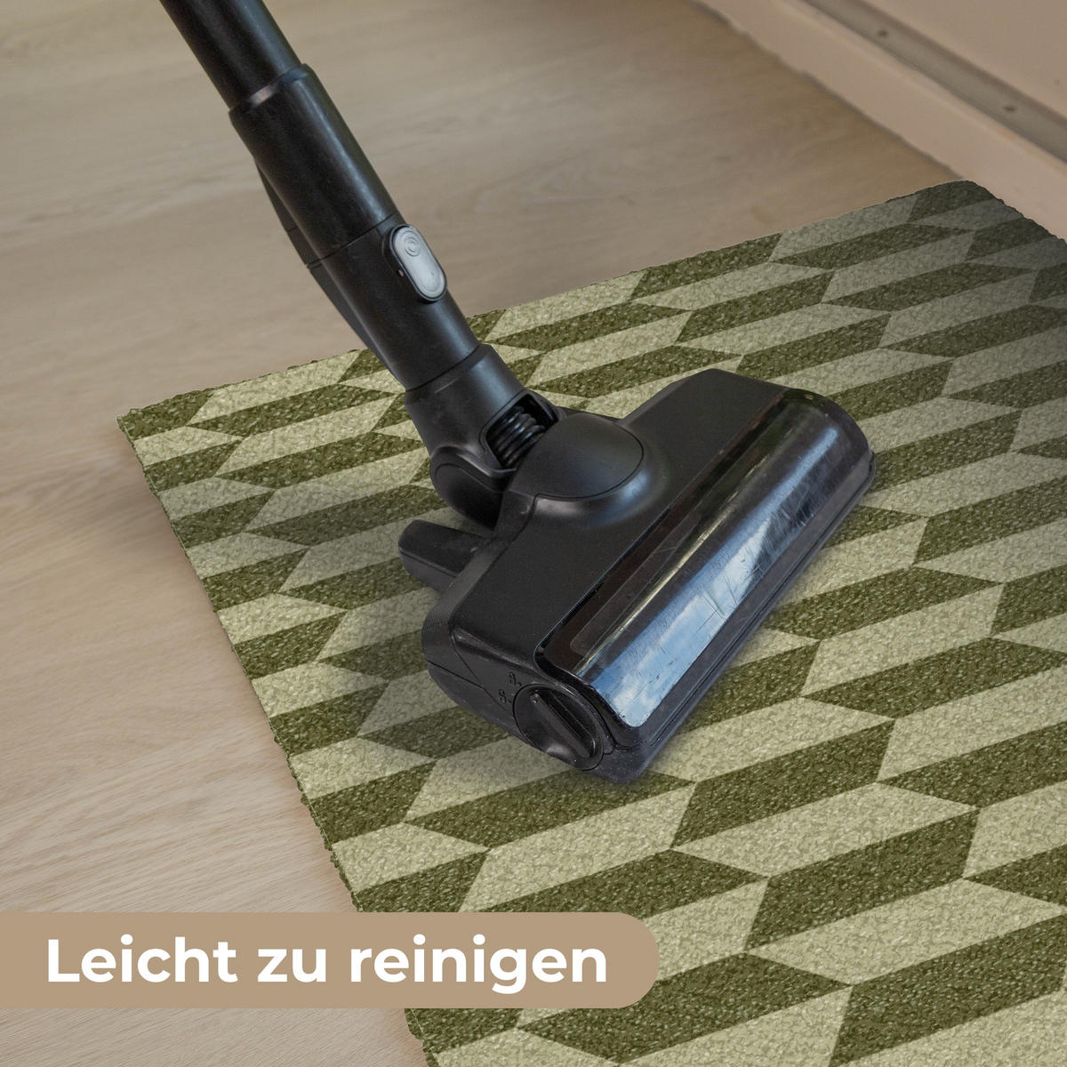 FUSSMATTE Muster - Abstrakt - Grün - Flugzeuge 90x60 cm - Olivgrün, Kunststoff (90/0.4cm) - MuchoWow