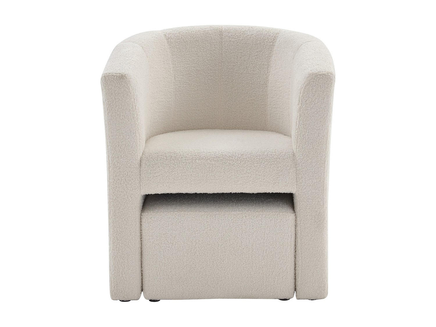 SESSEL mit gerader Rückenlehne - 1 Person - Stoff - Weiß - - Weiß, Textil (65/74/64cm) - Vente-Unique