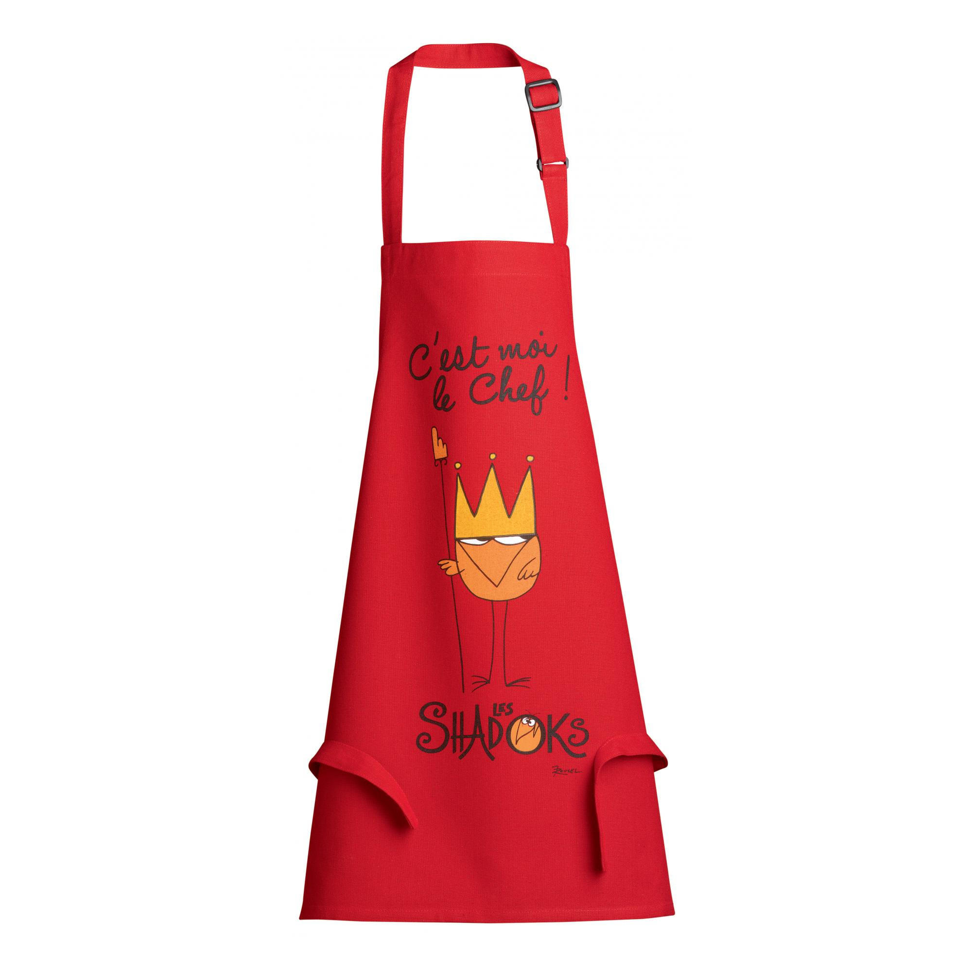 KINDERSCHÜRZE Shadok Roi Chef rot 52 x 63 cm - Rot, Textil (52/63cm) - Winkler