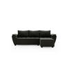 ECKSOFA ZEUS L Monolith 92 Rechts mit Schlaffunktion - Dunkelgrau, Textil (251/140cm) - Bedante