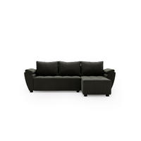 ECKSOFA ZEUS L Monolith 92 Rechts mit Schlaffunktion - Dunkelgrau, Textil (251/140cm) - Bedante