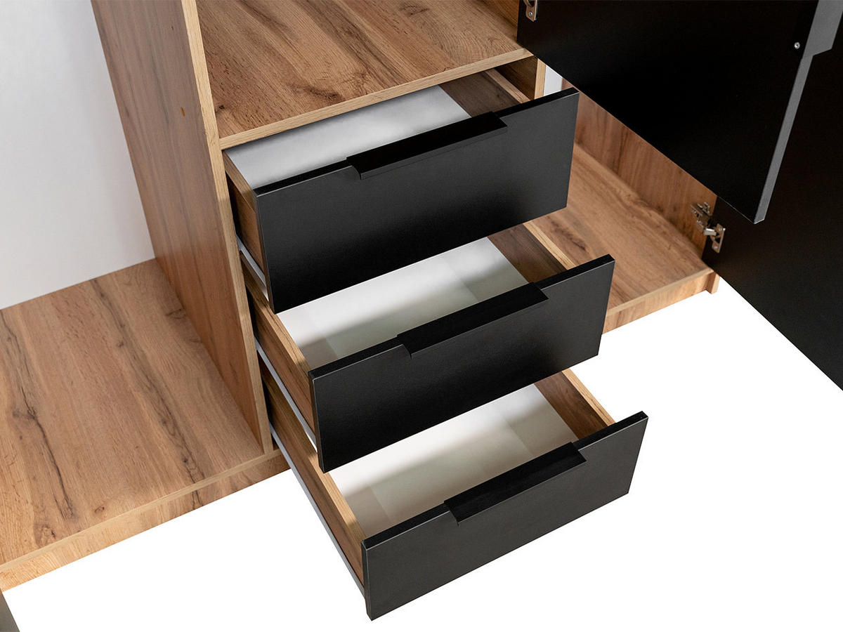KLEIDERSCHRANK Bali Lux D3 - Weiß, Holzwerkstoff/Metall (150/200/58cm) - MIRJAN24