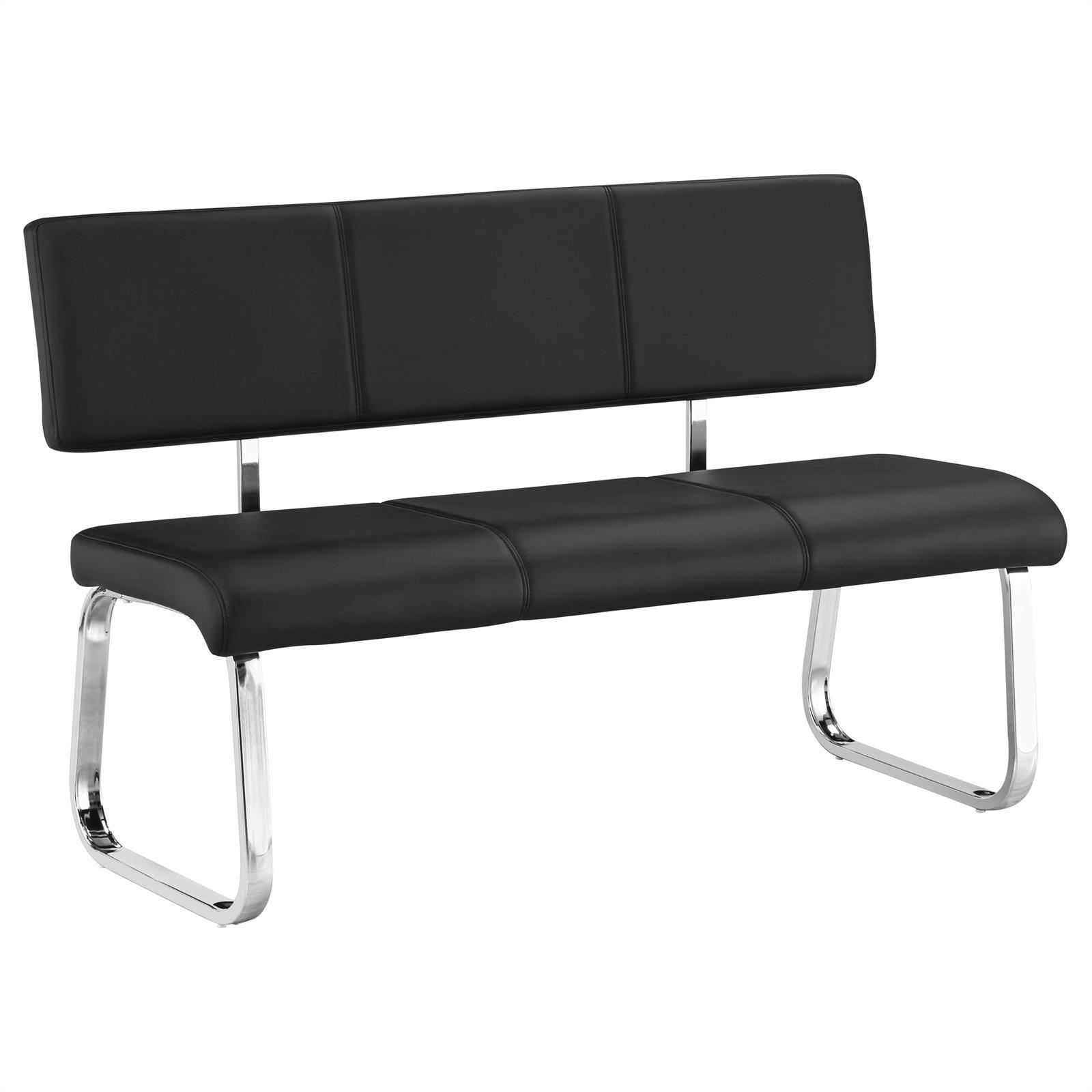 Idimex Esszimmerbank Schwarz 135x87x56 cm
