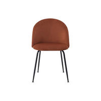 STUHL - 50 cmcm x 55 cmcm - Samt, Stoff - Terracotta - MELBOURNE - Terracotta, Textil (50/77/55cm) - Vente-Unique