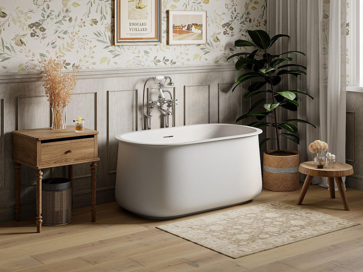 FREISTEHENDE Badewanne - 1 Person - Acryl - Weiß - Weiß, Kunststoff (130/60/74cm) - Vente-Unique