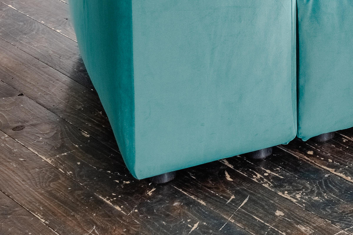 SESSEL MIA Grün Velvet - Schwarz/Grün, Kunststoff/Textil (192/72/120cm) - KAWOLA