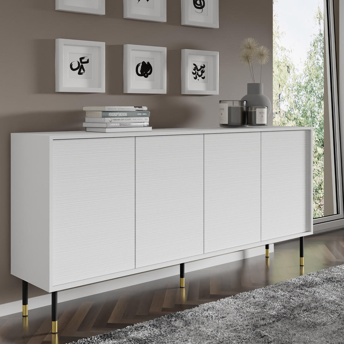 SIDEBOARD Rani Weiß - Weiß, Holzwerkstoff (180/60/40cm) - Petits-meubles