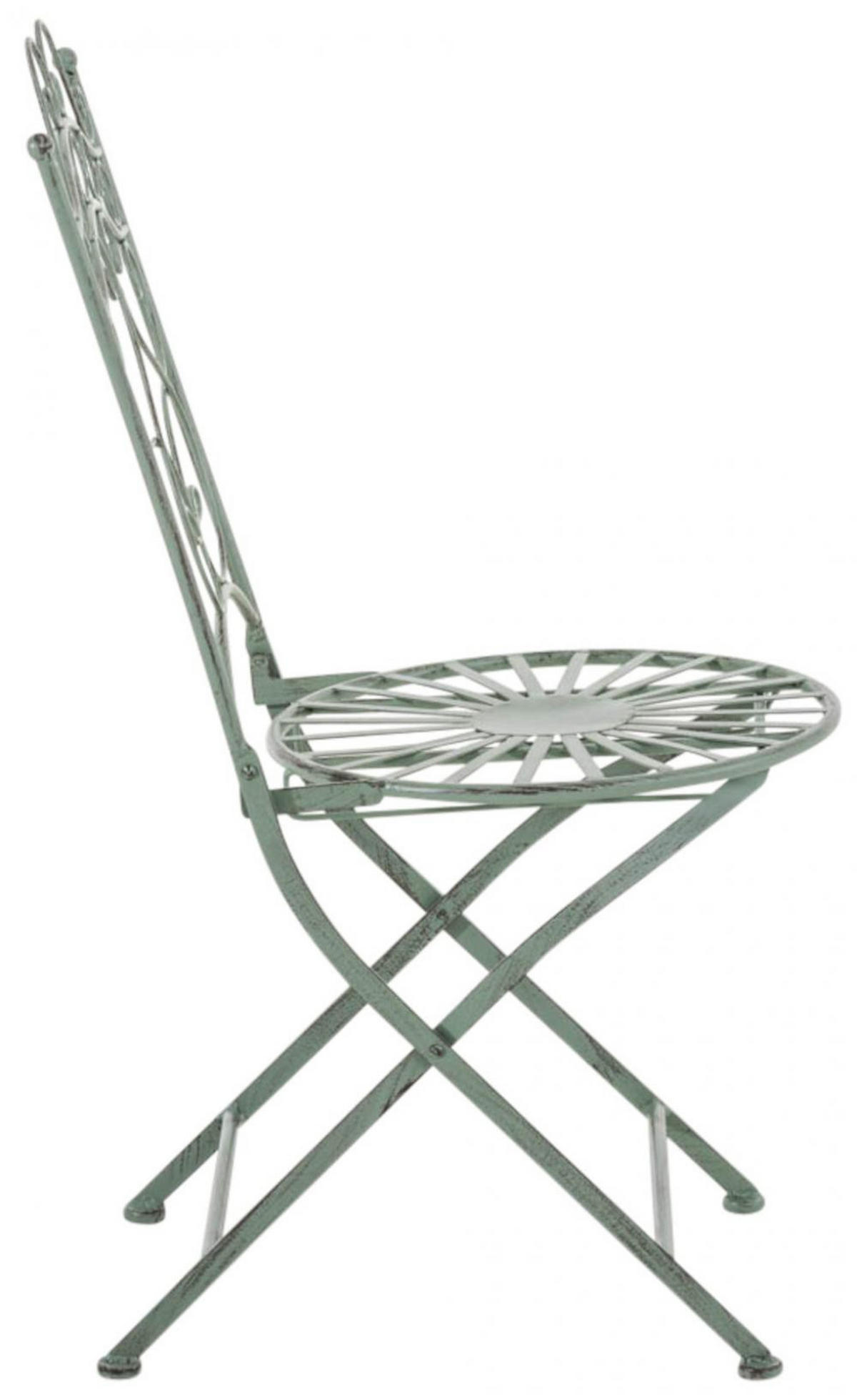 GARTENKLAPPSTUHL 2er Set Metall antik-grün - Grün, Metall (40/92/50cm) - CLP