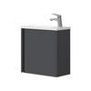 BADMÖBEL-SET Kleo Anthrazit 2 Teile - Anthrazit, Holzwerkstoff (49/50/24cm) - Vicco