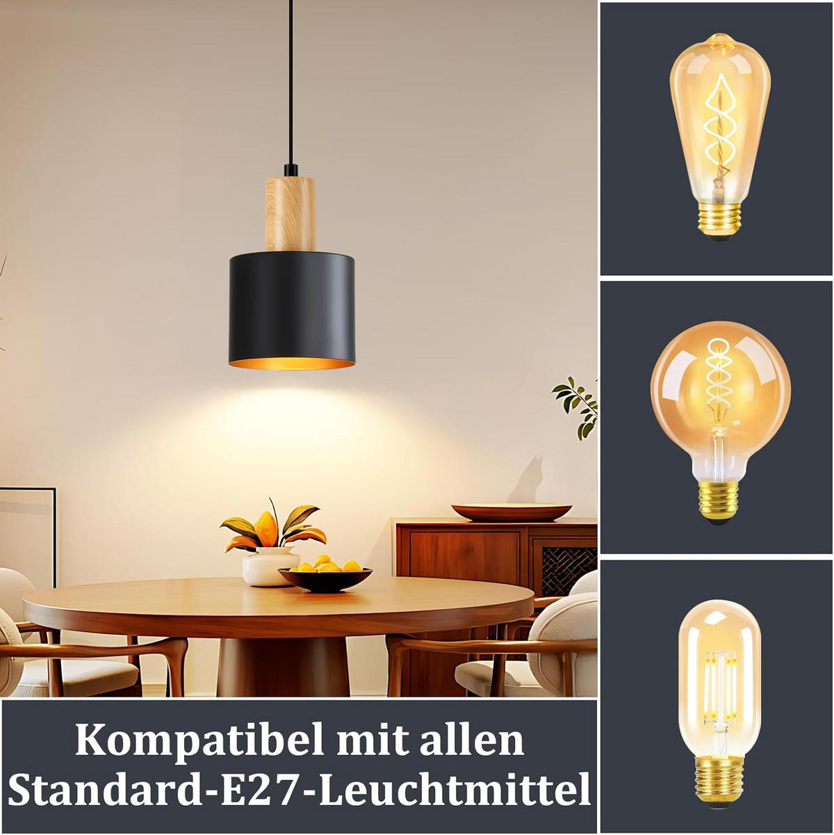 LED PENDELLEUCHTE COHEN Ⅲ 12/12/174 cm - Schwarz, Metall (12/12/174cm) - Nettlife