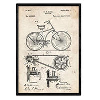 POSTER Fahrrad Patent A3 Rahmenlos - Klar, Papier (29.7/5/42cm) - Nacnic