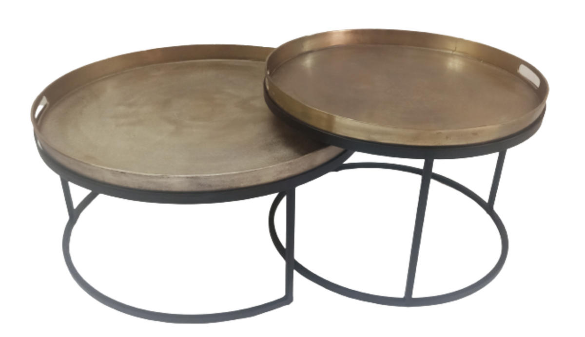 COUCHTISCH Chuck Metall 78 cm / 78 cm Messing - Messingfarben, Metall (78/78/45cm)