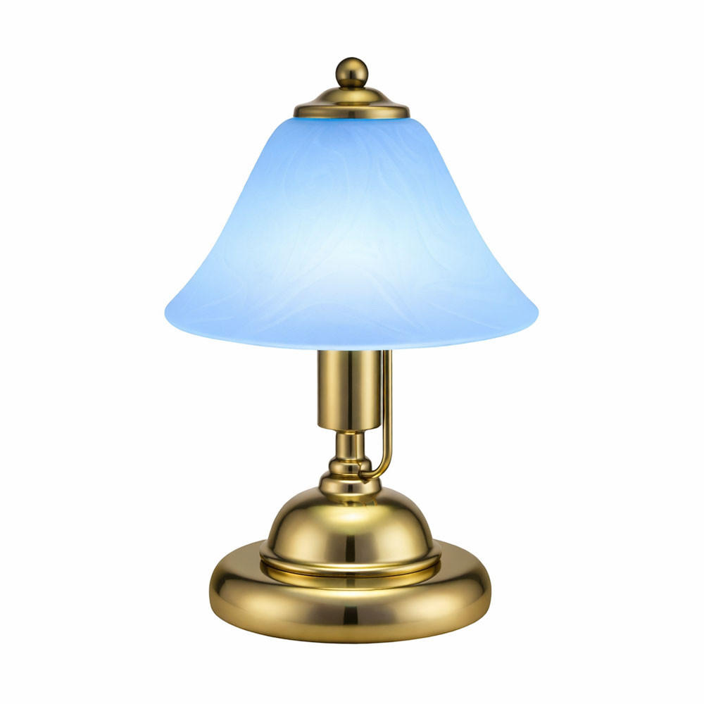 LED TISCHLEUCHTE Messing ANTIK - Messingfarben, Glas (17/17/27cm) - Globo Lighting