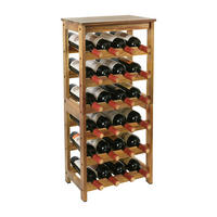 WEINREGAL - Hellbraun, Holz (24/82/36cm) - Relaxdays