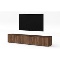 LOWBOARD Loriano 2x100 Nussbaum Warmia 200/36,5/32 cm – Hängend und Stehend - Nussbaumfarben, Holzwerkstoff/Kunststoff (200/36.5/32cm) - AX Living