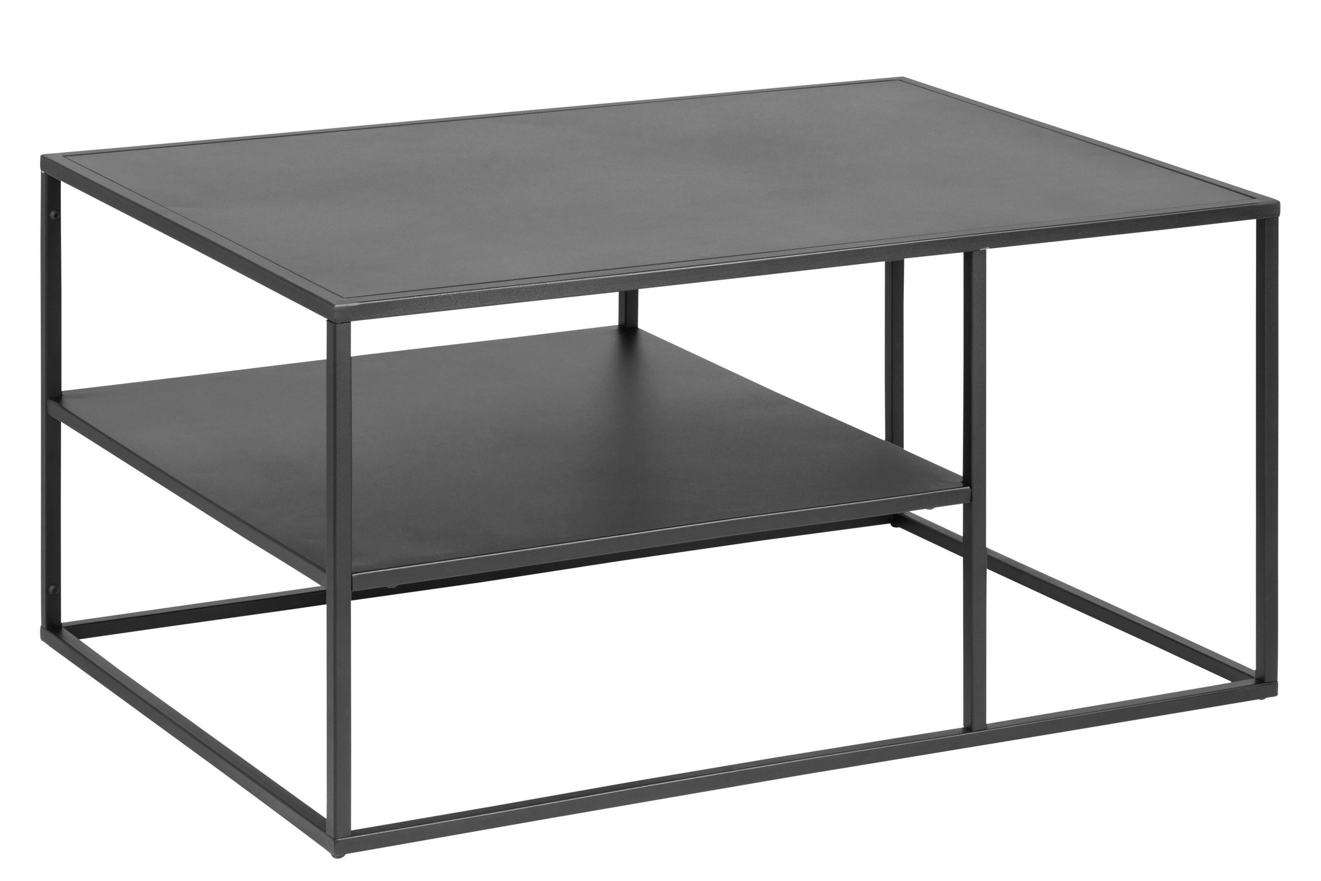 COUCHTISCH mit 1 Ablage Schwarz - Schwarz, Holzwerkstoff (60/90/45cm) - ebuy24