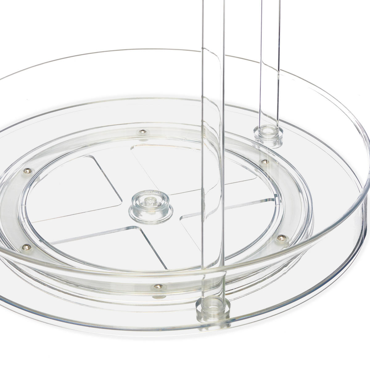 DREHTELLER - Transparent, Kunststoff (27/24/27cm) - Relaxdays