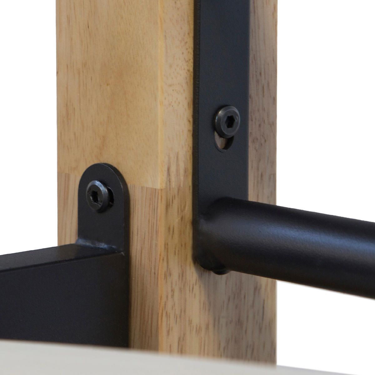 METALLBETT mit Matratze 90/200 cm Schwarz Natur - Schwarz/Naturfarben, Metall (90/200cm) - Homestyle4u