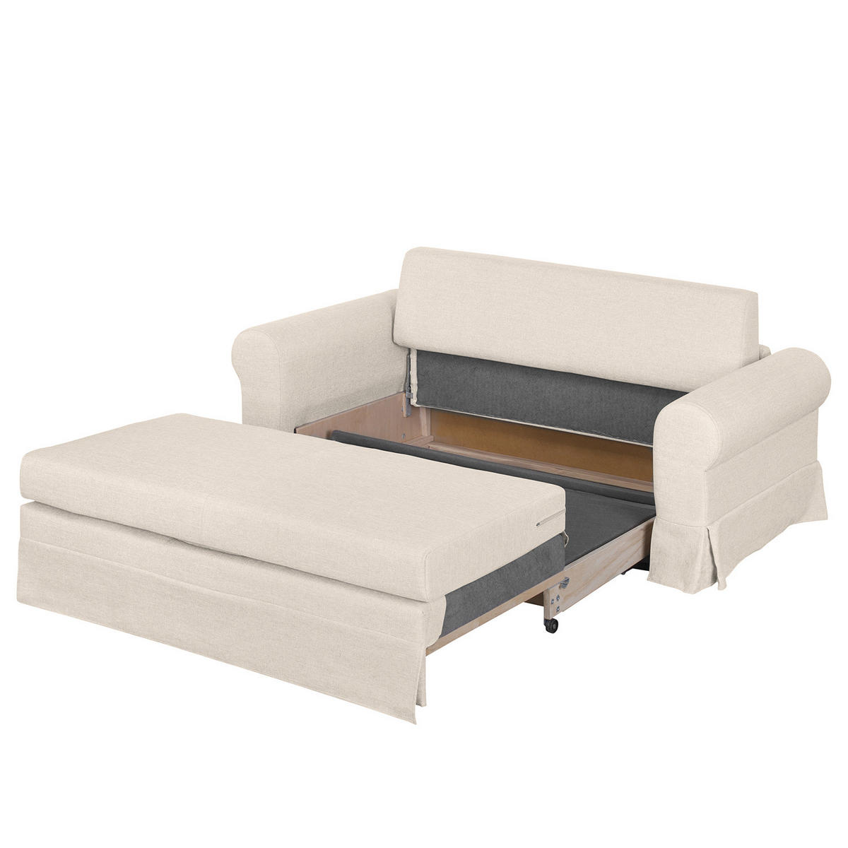 SCHLAFSOFA mit Husse - Creme, Textil (205/90/90cm) - home24