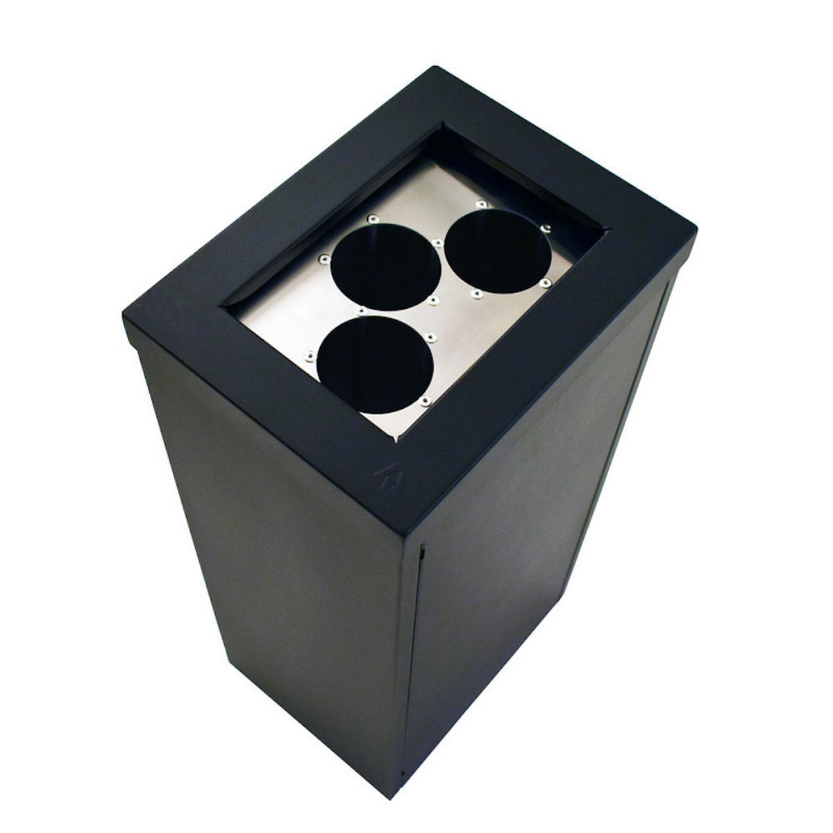 MÜLLEIMER Wertstoffsammler Recycloflex 60 Liter 70,5x26,3x34,3 cm AlumInium Schwarz - Schwarz, Metall (34.3/70.5/26.3cm) - PROREGAL