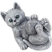 STONEANDSTYLE Steinfigur Katze Elfie frostfest wetterfest - Grau, Stein (16/11/13cm) - stoneandstyle