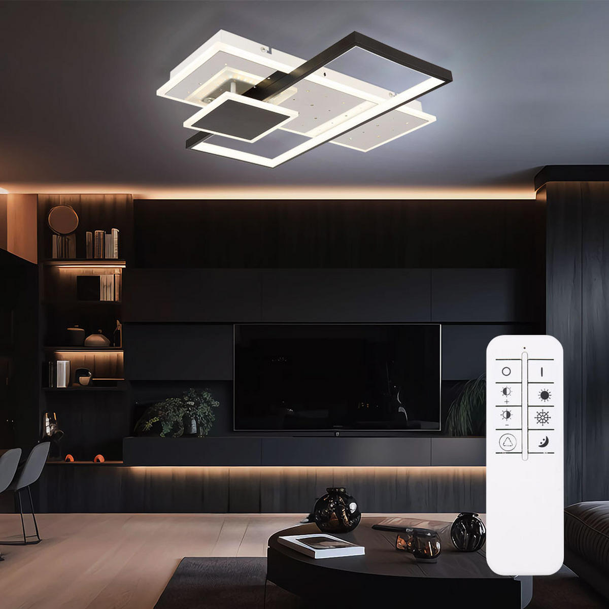 LED DECKENLEUCHTE Dabby Weiß - Weiß, Metall (50/50/7.2cm) - Globo Lighting