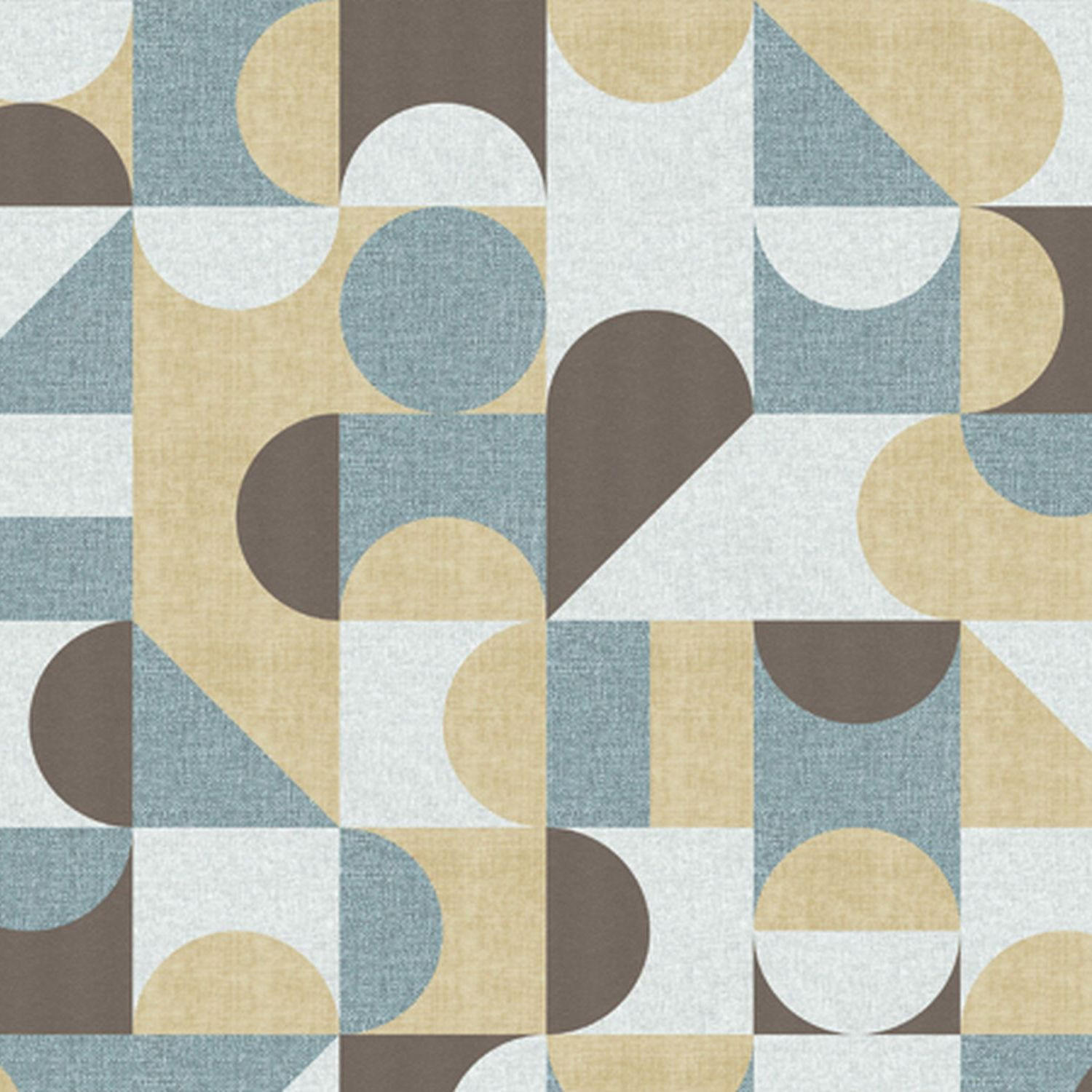 FOTOTAPETE Kreise im Bauhaus-Stil 318 x 280 cm - Gelb, Papier (318/280cm) - Sanders & Sanders