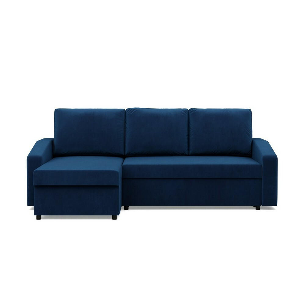 ECKSOFA Neo mit abgeschrägter Armlehnen dunkelblau - Dunkelblau, Textil (231/140cm) - SIMKAM Furniture