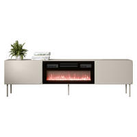 TV-LOWBOARD Rafael 200 EF mit Kamin - Kaschmir, Holzwerkstoff/Metall (200/58/40cm) - MIRJAN24