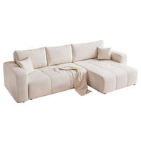 ECKSOFA Leros Xl Mit Schlaffunktion - Creme, Holzwerkstoff/Textil (145/278cm) - Fun Möbel
