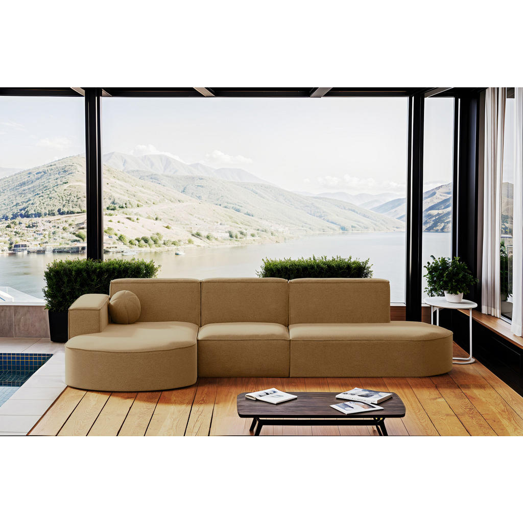 Thumbnail - Kaiser Möbel Gartenecksofa, Cappuccino, Holz, 4-Sitzer, Füllung: Komfortschaum,Komfortschaum, L-Form,L-Form, 165x78x296 ...