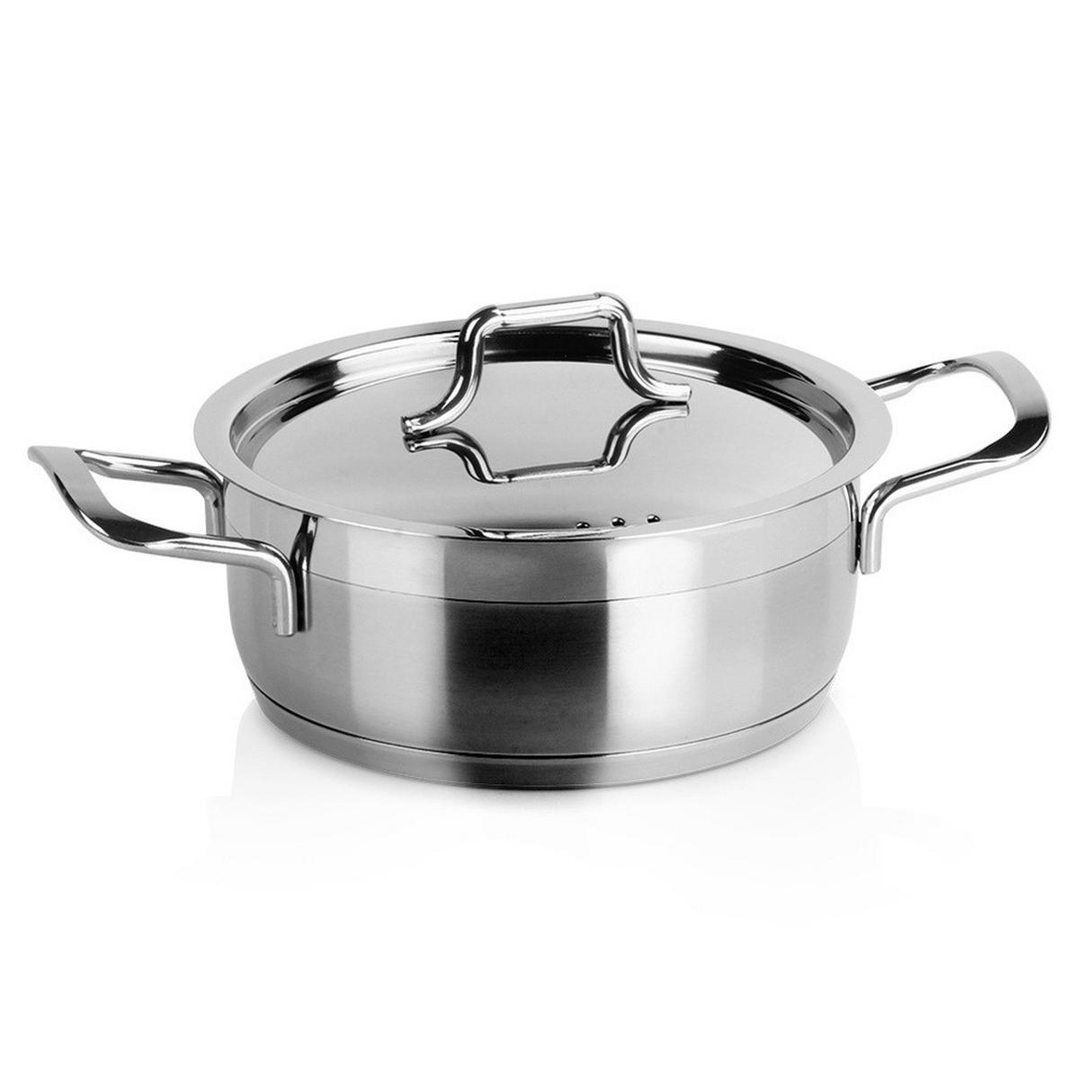 KOCHTOPF Anett mit Edelstahldeckel silber - Silberfarben, Metall (1.2cm) - Orion 