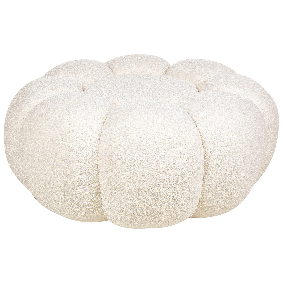 POUF Weiß Beaufort - Creme, Textil (60/27/60cm) - Beliani