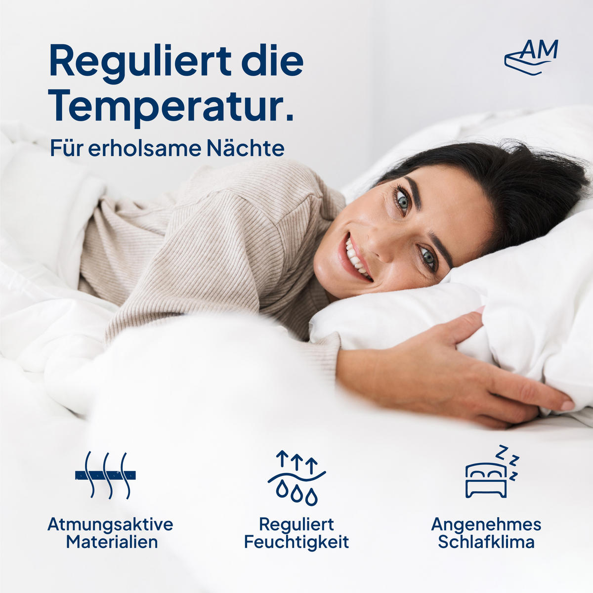 GELSCHAUM TOPPER 150/210 cm - 6cm Höhe & Tencel Bezug - Weiß, Textil (150/210cm) - AM Qualitätsmatratzen