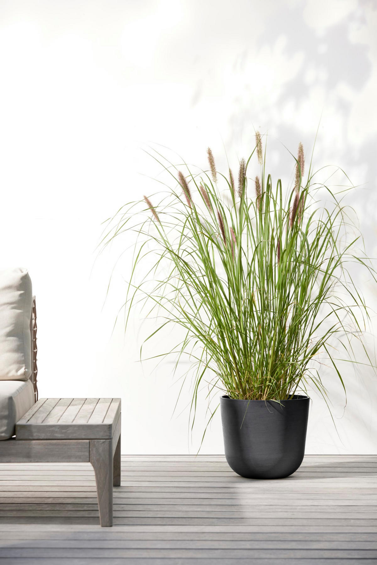 BLUMENTOPF mit Wasserreservoir Oslo 25/21,4 cm Dunkelgrau - Dunkelgrau, Kunststoff (25/21.4cm) - Ecopots