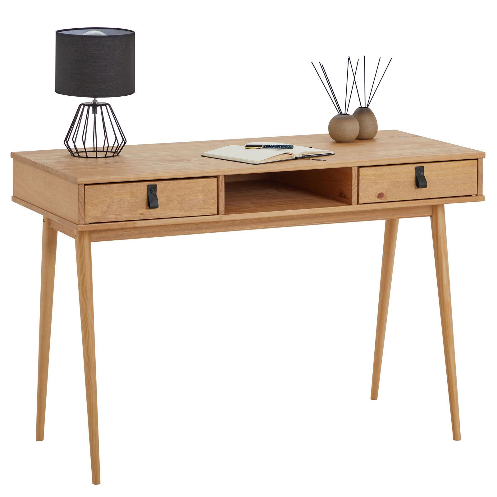 SCHREIBTISCH KIM - Braun, Holz (50/110/76cm) - IDIMEX