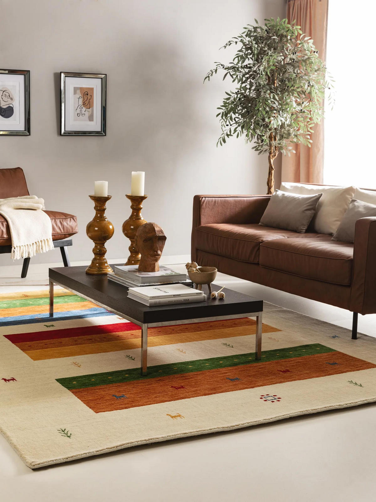WOLLTEPPICH Jamal Multicolor/Beige 250x350 cm - Multicolor, Textil (250/350cm) - benuta Nest