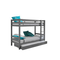 ETAGENBETT Karolina 210x161x105 aus Massivholz in grau - Grau, Holz (90/200cm) - 58aufmkessel