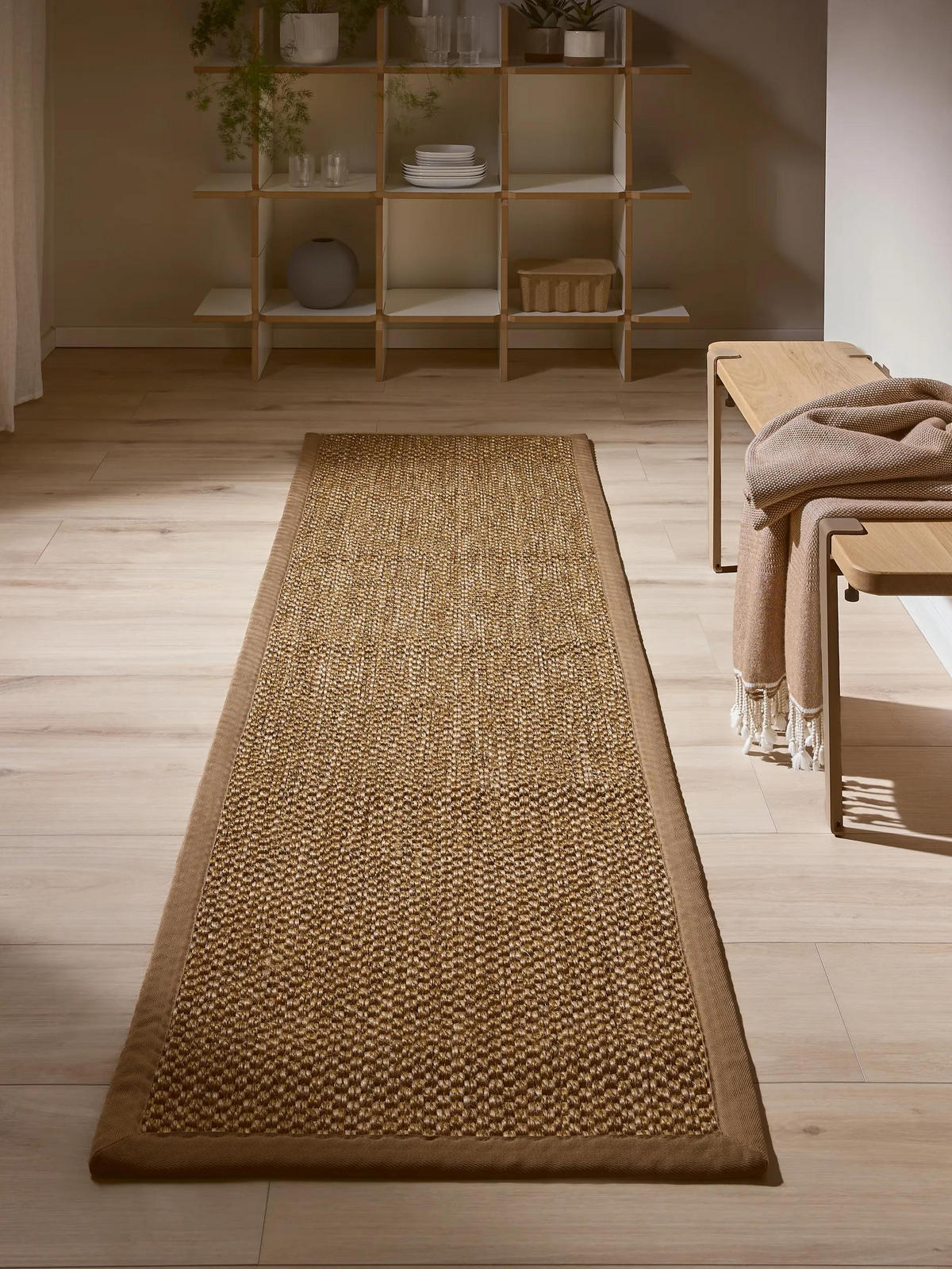 SISALTEPPICH Greta Cream 70x240 cm - Creme, Textil (70/240cm) - benuta Pure