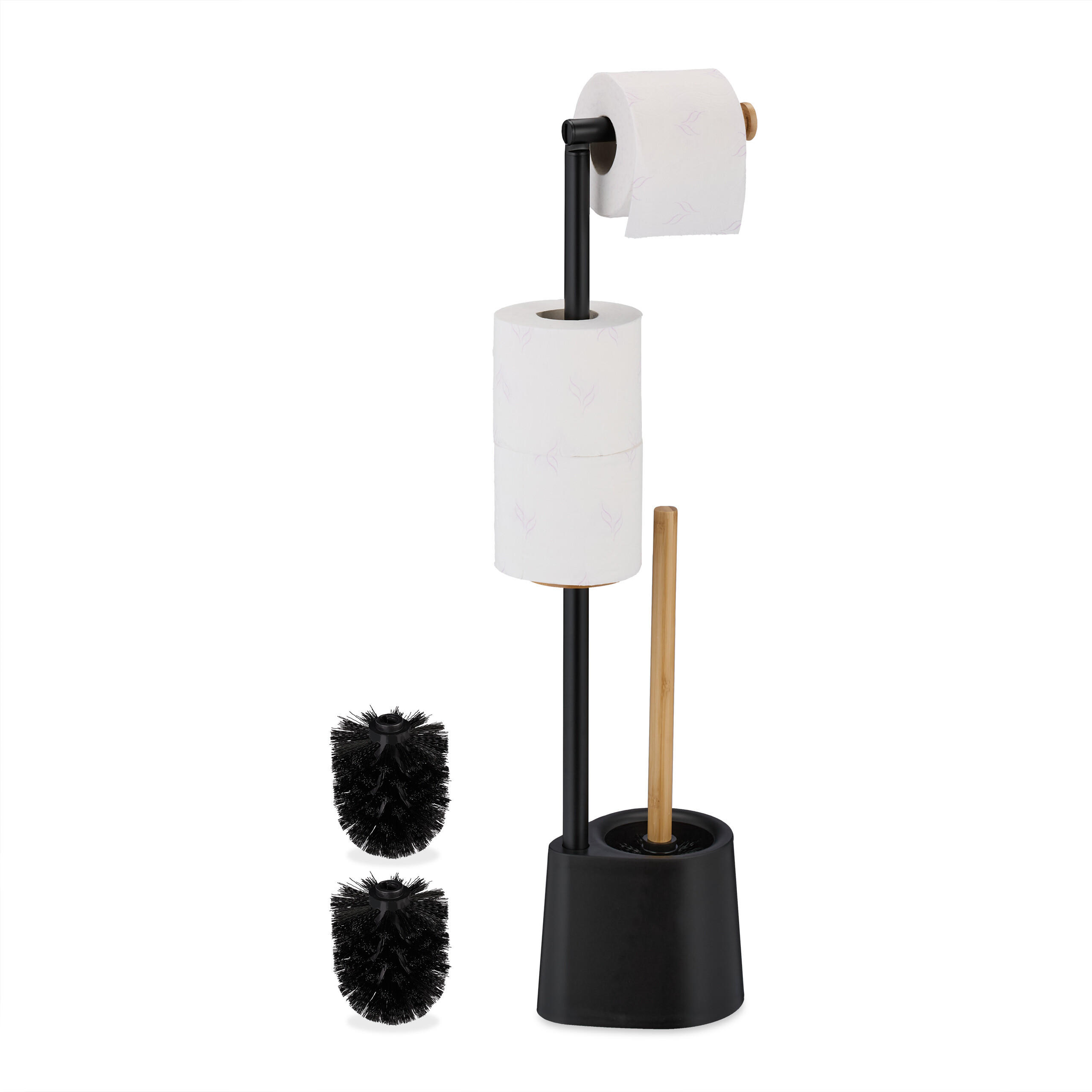 WC-GARNITUR - Multicolor, Holz/Kunststoff (16/66.5/11cm) - Relaxdays
