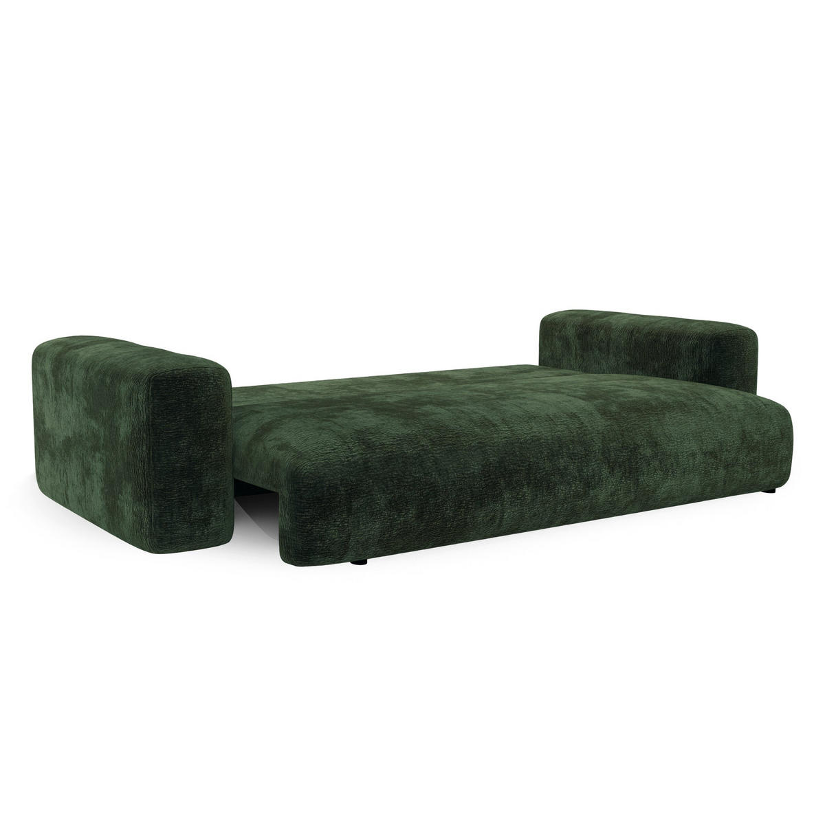 SCHLAFSOFA mit Stauraum LIOR Gemusterter Samt Tannengrün 260cm - Waldgrün/Dunkelgrün, Textil (260/83/100cm) - Premium Interiors