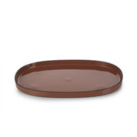 SERVIERTELLER CARACTERE 35,5 cm Zimt - Braun, Keramik (21.8/2.5/35.5cm) - Revol Porcelaine France