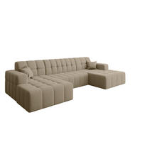 ECKSOFA U-Form Nimes Stoff Portland Beige - Beige, Holz/Textil (168/350cm) - Kaiser Möbel